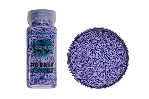 Purple Pearl Jimmies 75g - Iconic Sprinkles