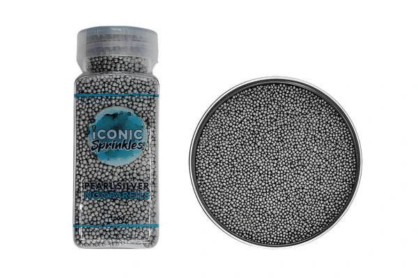 Silver Pearl Nonpareils 100g - Iconic Sprinkles