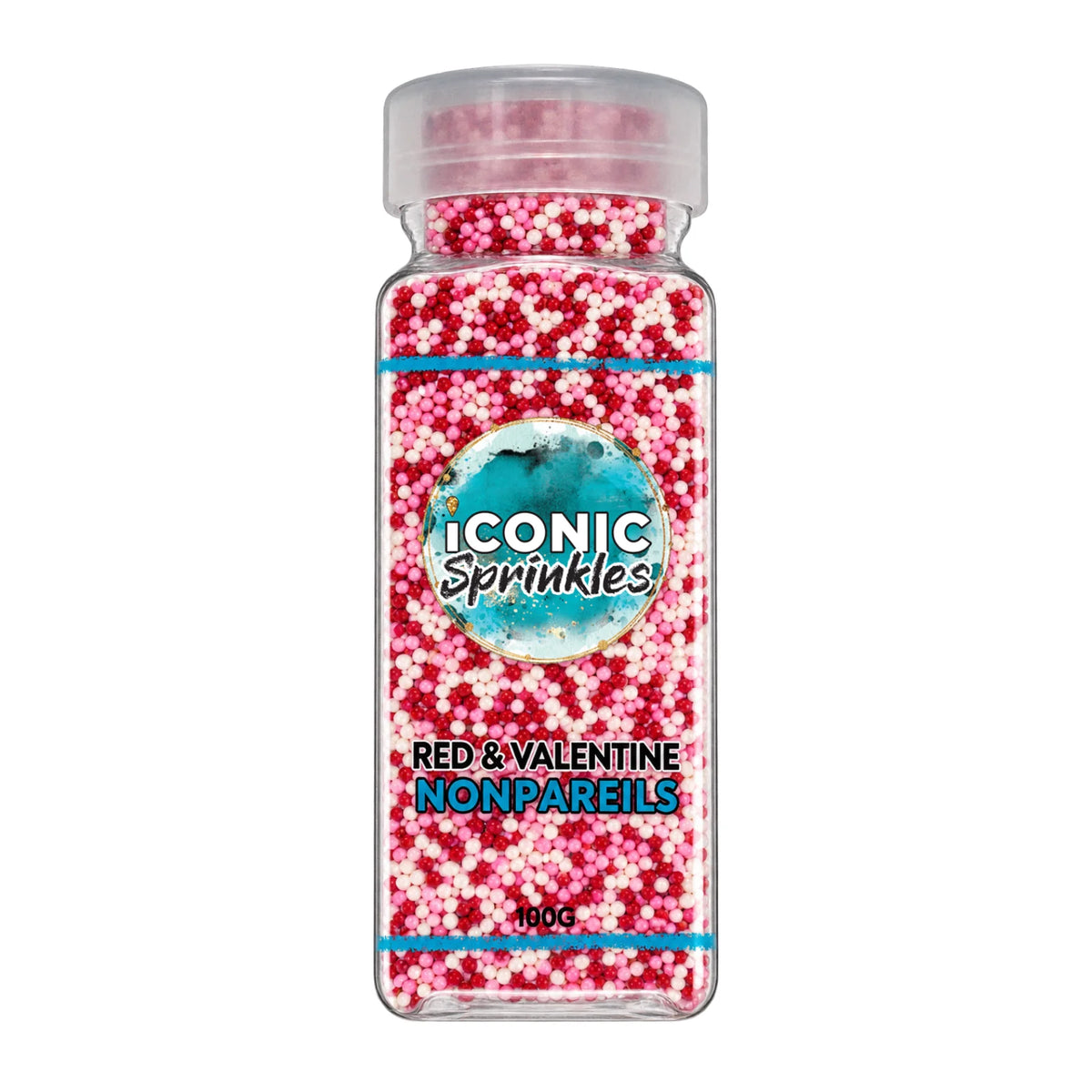 Pearl Valentine Nonpareils 75g - Iconic Sprinkles