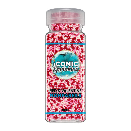 Pearl Valentine Nonpareils 75g - Iconic Sprinkles