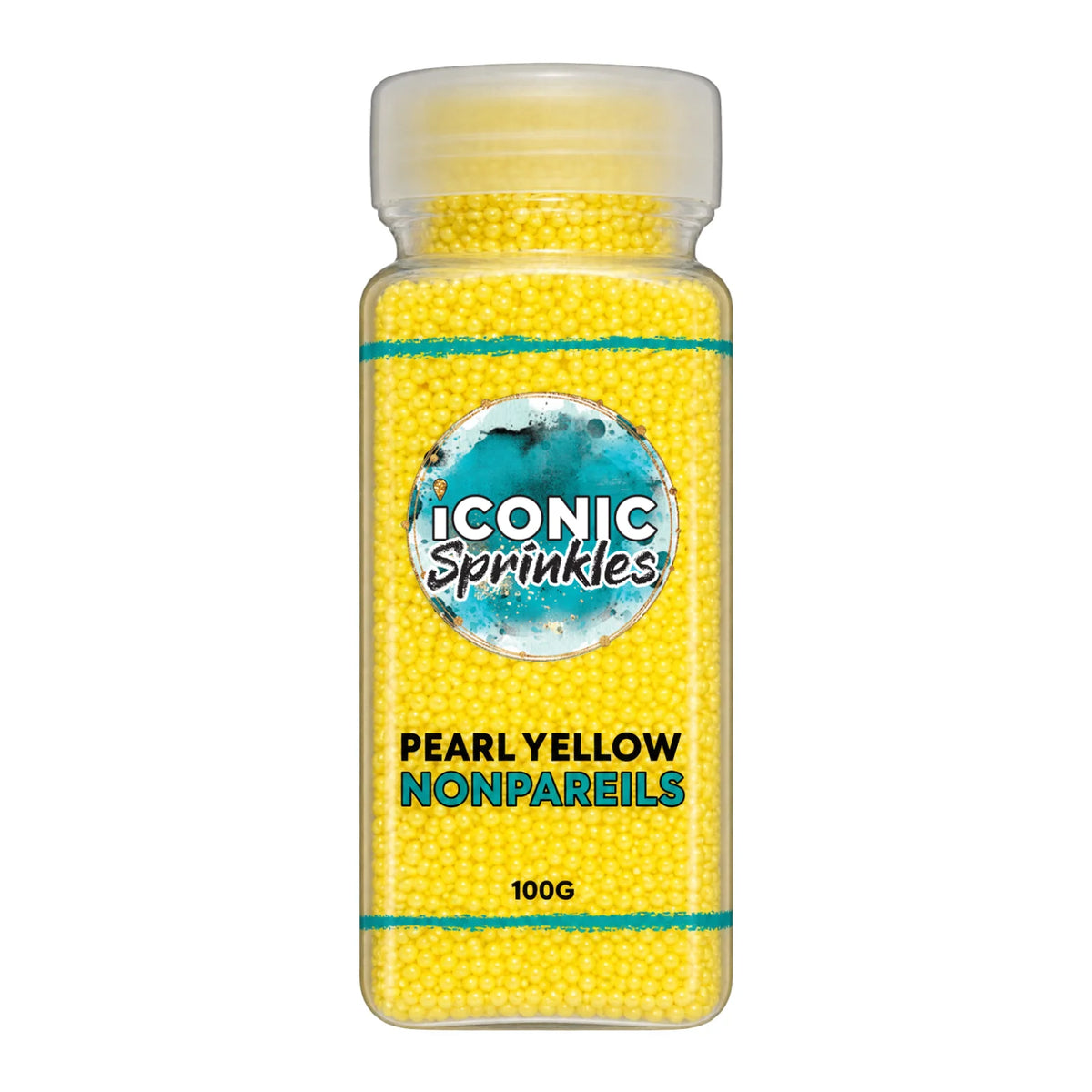 Yellow Pearl Nonpareils 100g - Iconic Sprinkles