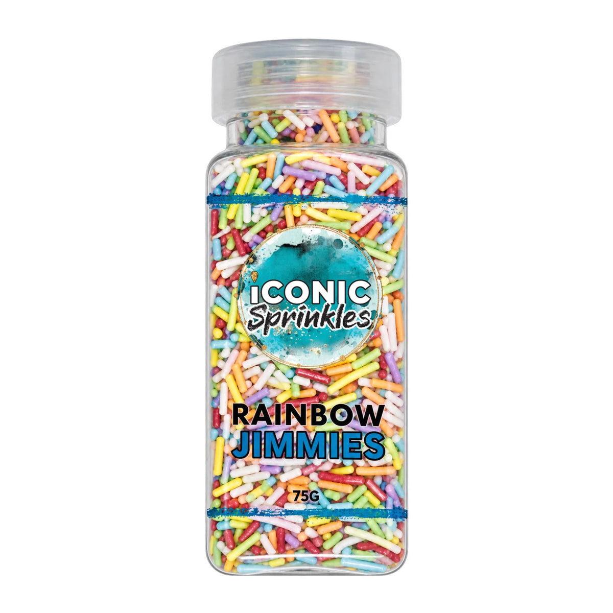 Rainbow Pearl Jimmies 75g - Iconic Sprinkles