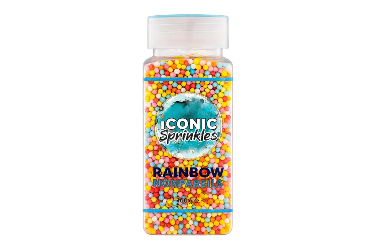 Matte Rainbow Nonpareils 100g - Iconic Sprinkles