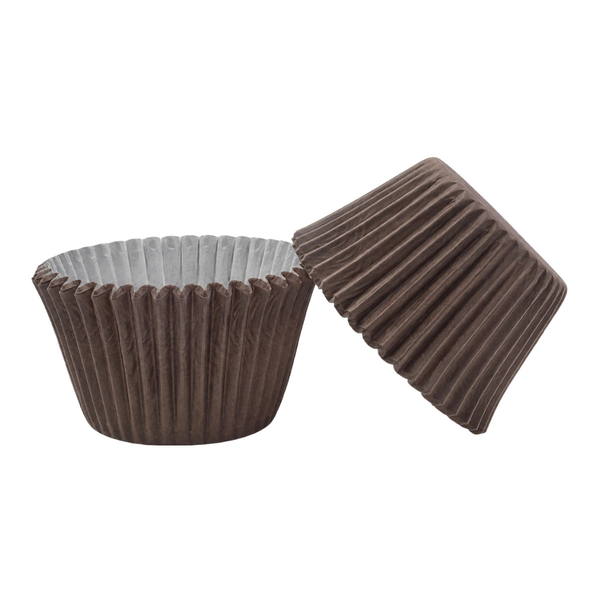 250 pcs 55mm x 50mm Brown Jumbo Muffin Cases Greaseproof - Iconic Cake Art