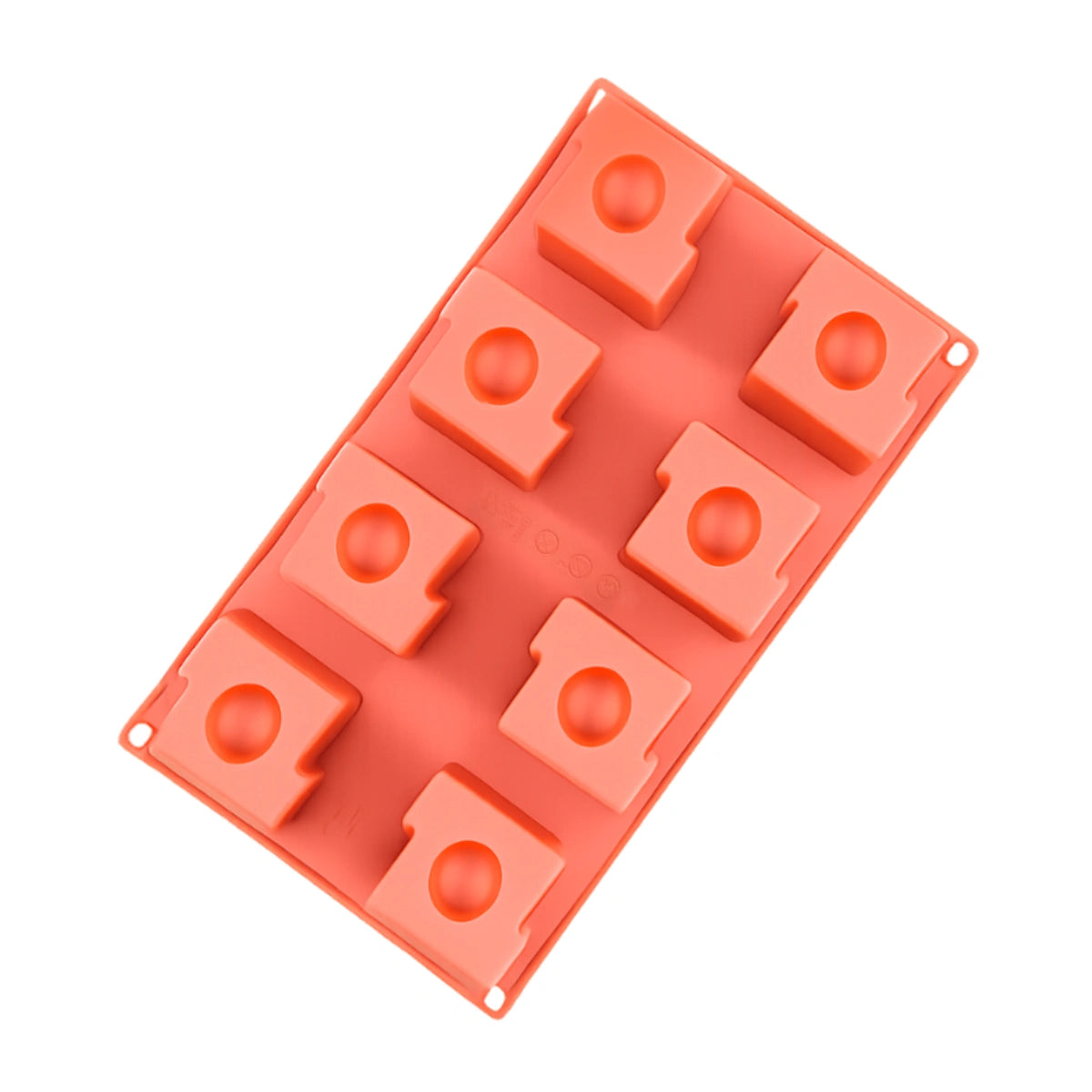 Rounded Tab 8 Cavity Silicone Chocolate Mould - Iconic Cake Art