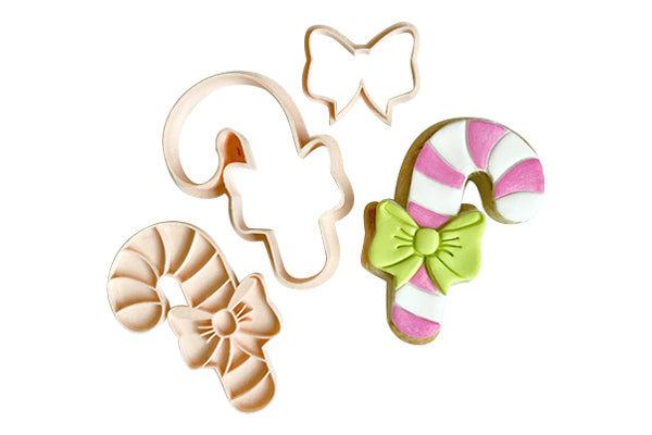 Mini Candy Cane Cutter and Embosser Set - Little Biskut