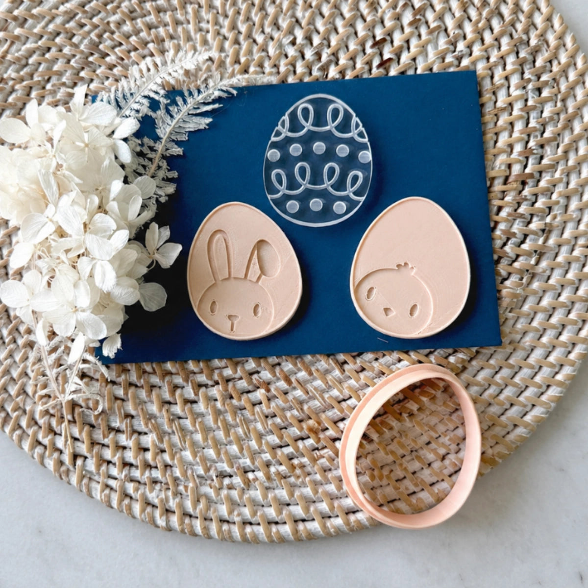 Easter Egg Mini Cutter and Debosser Set - Little Biskut