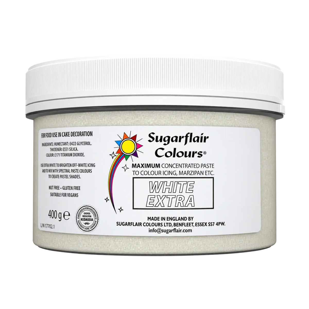 White Extra Paste 400g - Sugarflair