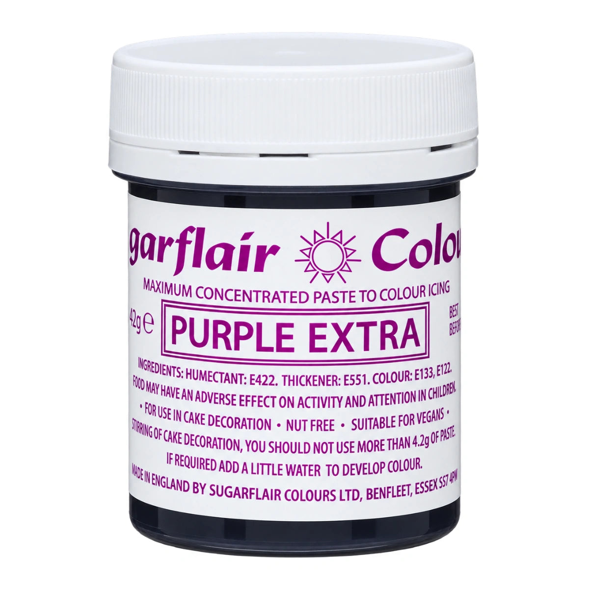 Purple Extra Maximum Concentrated Food Colour 42g - Sugarflair