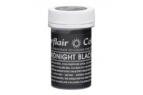 Pastel Midnight Black Paste - Food Colour 25g - Sugarflair
