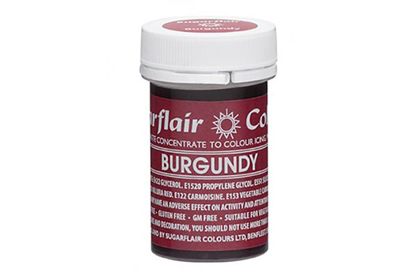 Burgundy Spectral Paste - Fondant and Buttercream Colour 25g - Sugarflair