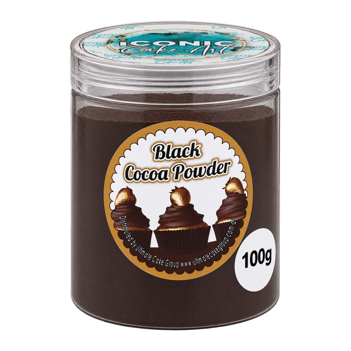 Black Cocoa Powder 100g - Iconic Cake Art