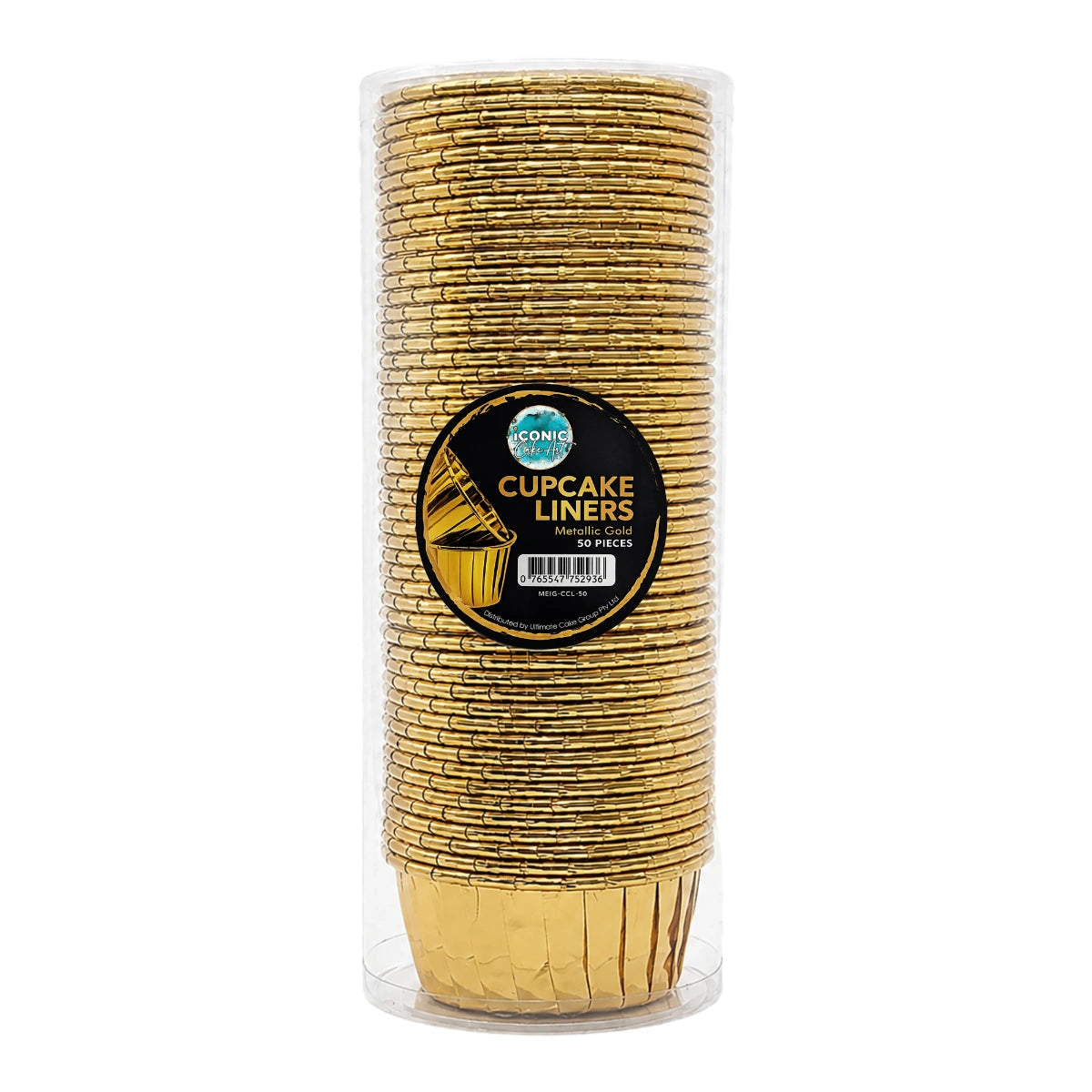 Metallic Gold Cupcake Liners (50 Pack) - Iconic Cake Art