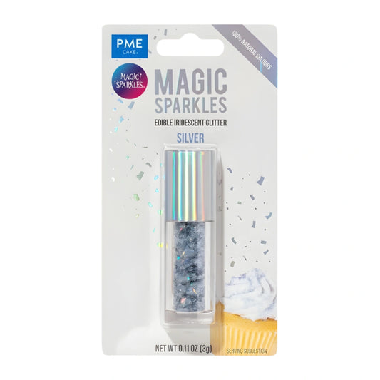 Silver Magic Sparkles Edible Iridescent Glitter 3g - PME