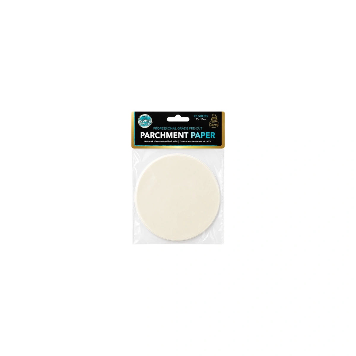 5 Inch - Pre-Cut Parchment Paper Round - 25 Sheets