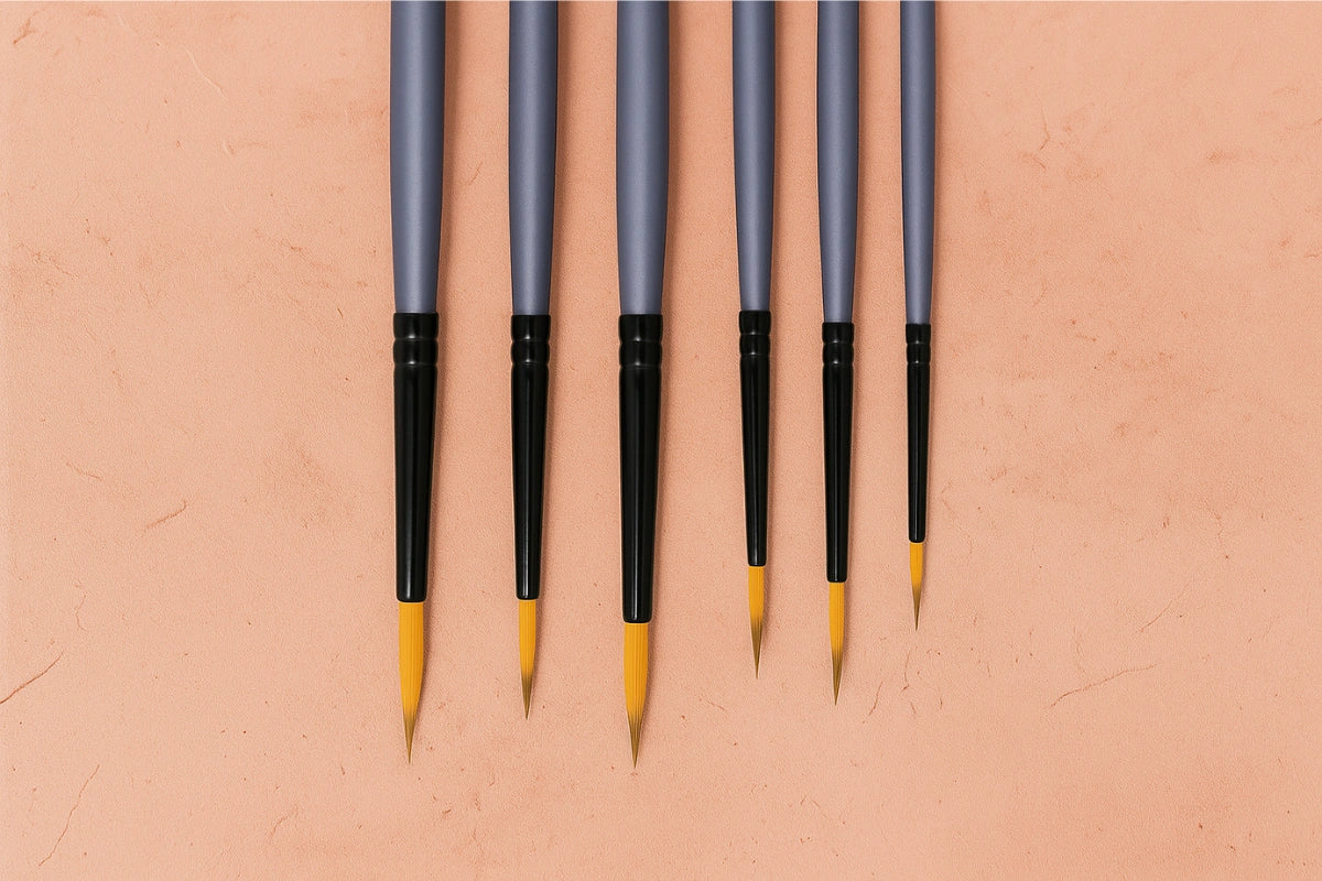 Premium Paint Brush Set Taklon Brushes - Set 001