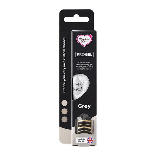 Grey ProGel Food Colour 25g - Rainbow Dust
