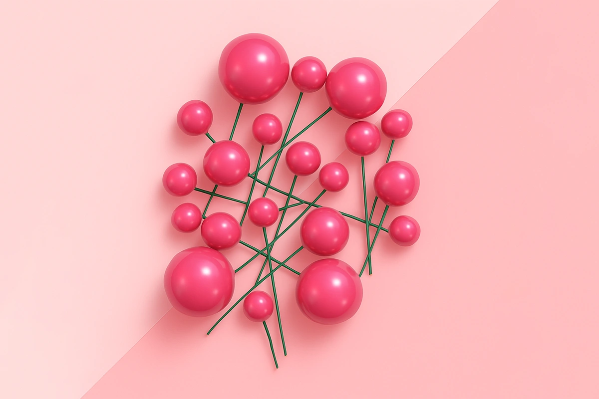 Pink Pearl Ball Toppers (20 Pack) - Iconic Cake Art
