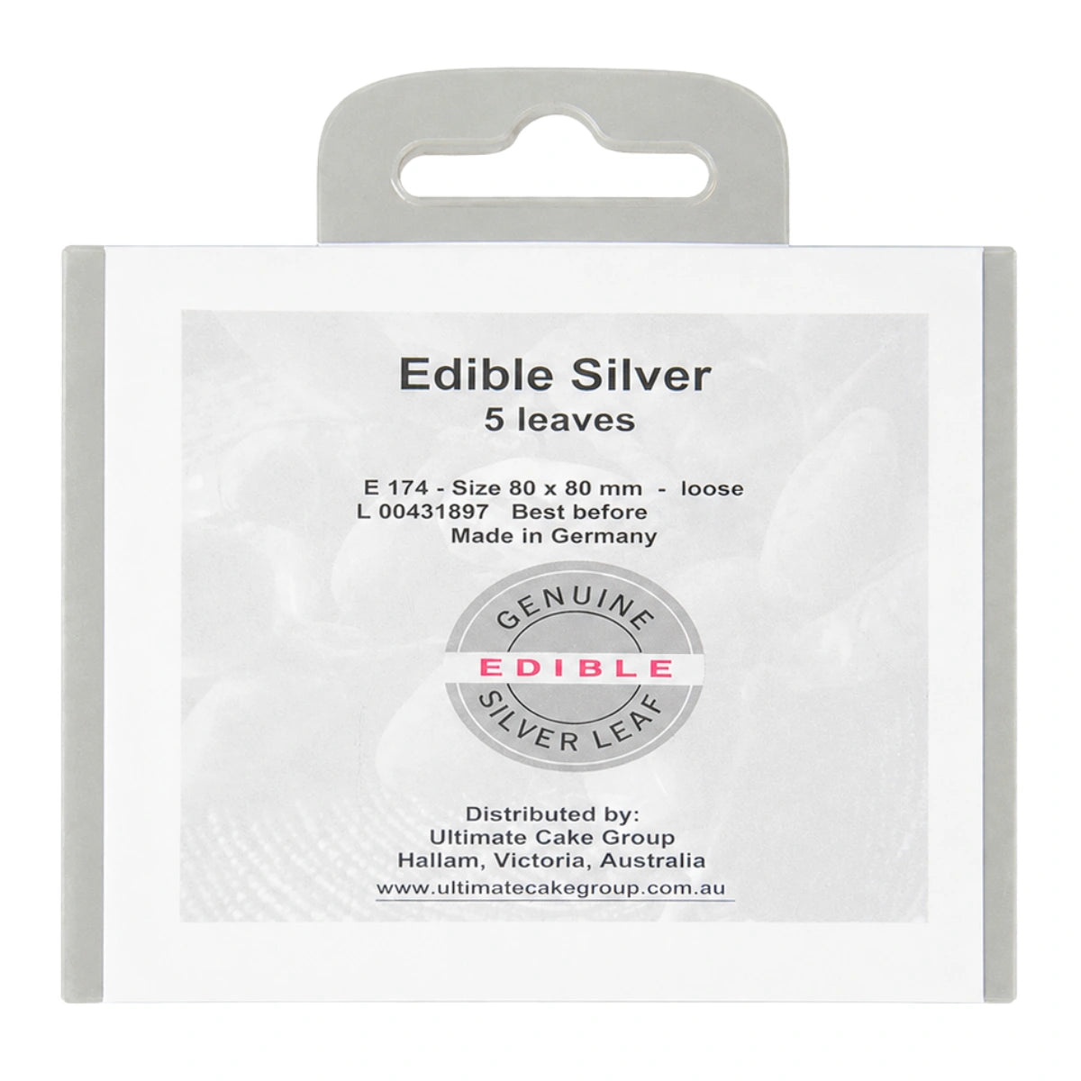 Silver Loose Premium Edible Leaf (5 Pack) - Iconic Cake Art