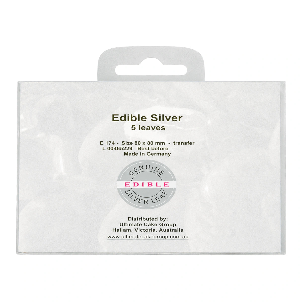 Silver Transfer Premium Edible Leaf (5 Pack) - Iconic Cake Art