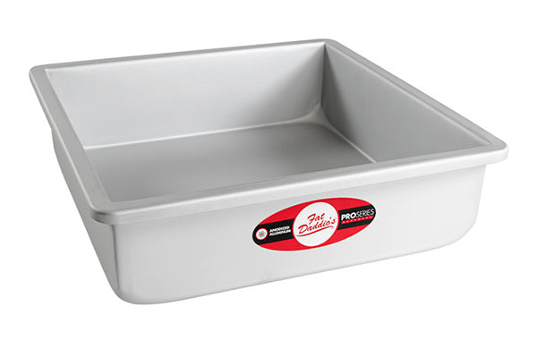 Square 3 Inch Deep Cake Pan Solid Bottom 10 Inch x 10 Inch - Fat Daddios