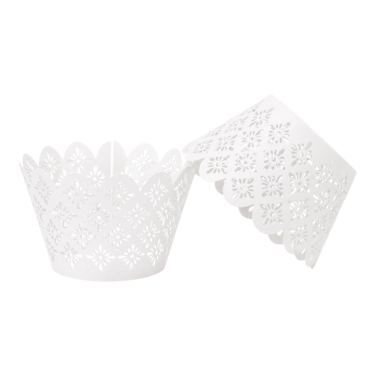 White Lattice Cake Wraps - Cake Decorating Tools (12 Pack) - Iconic Cake Art