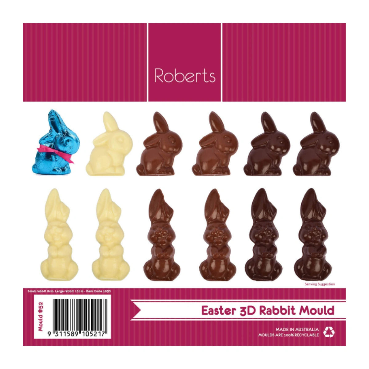 8cm and 3D Rabbit 12cm - Roberts Edible Craft
