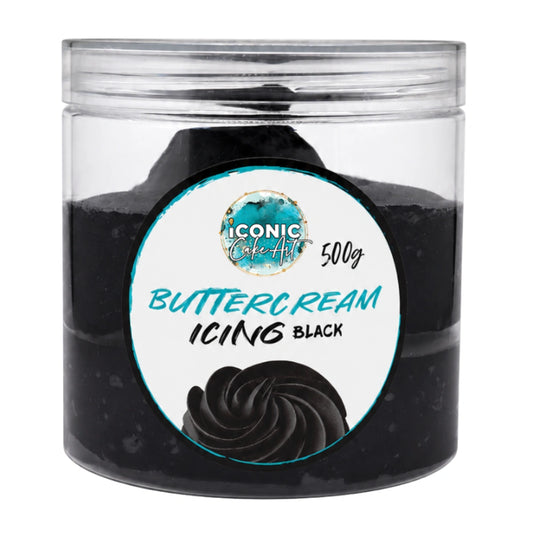 Black Vanilla Ready to Use Buttercream 500g - Iconic Cake Art