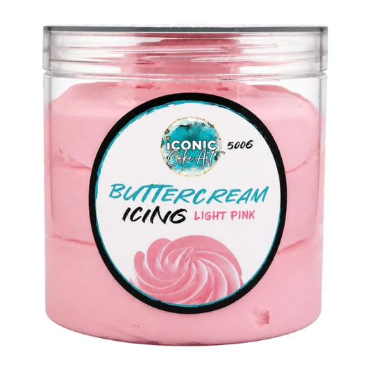 Pink Vanilla Light Ready to Use Buttercream 500g - Iconic Cake Art