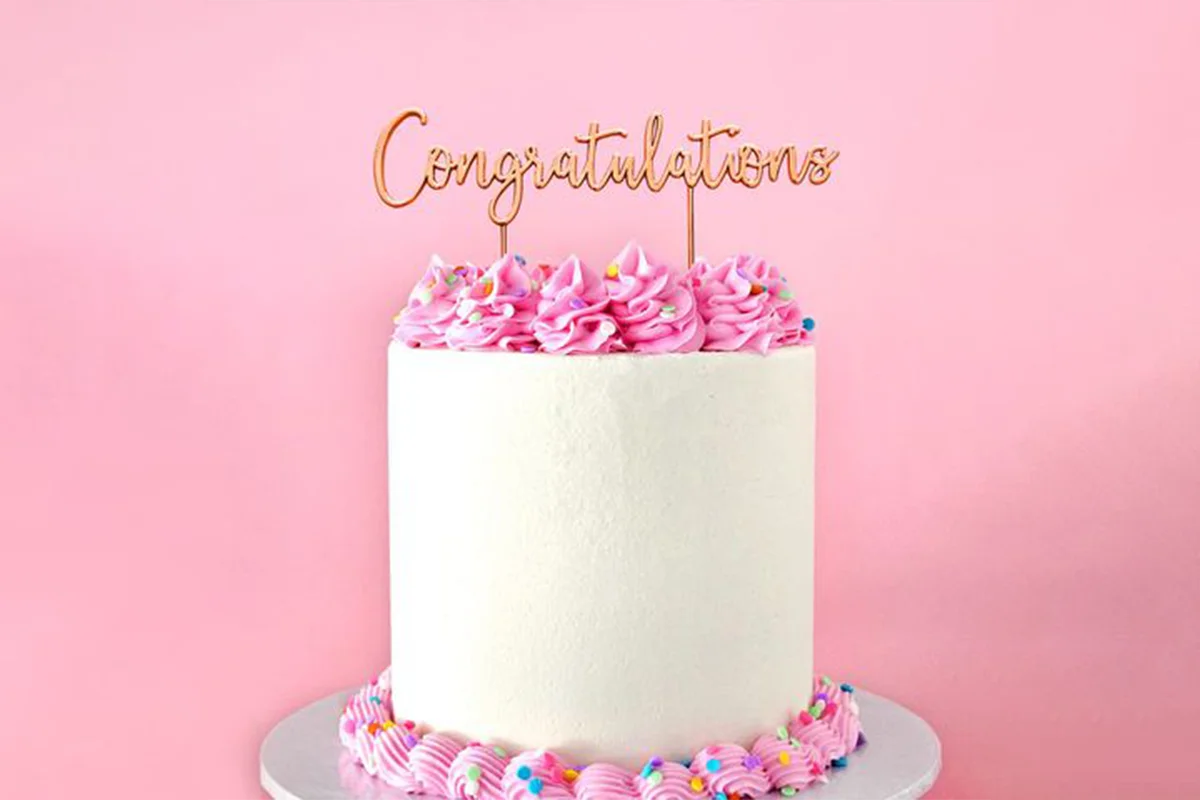 Rose Gold Congratulations Topper - BSC