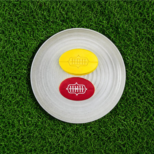 Afl Football Laces Cutter and Debosser Set - Custom Cookie Cutters