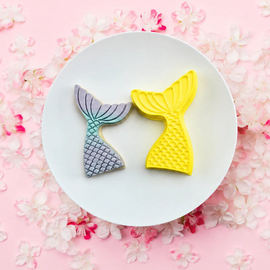 Mermaid Tail Cutter and Embosser Set - Custom Cookie Cutters