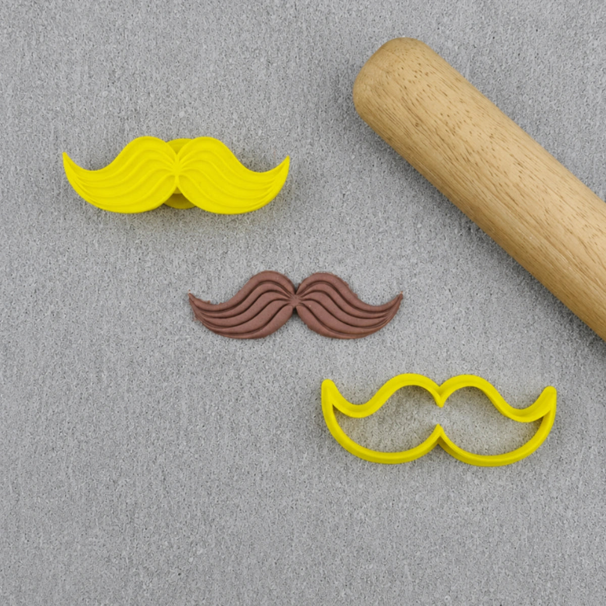 Moustache Embosser and Cutter Set - Custom Cookie Cutters
