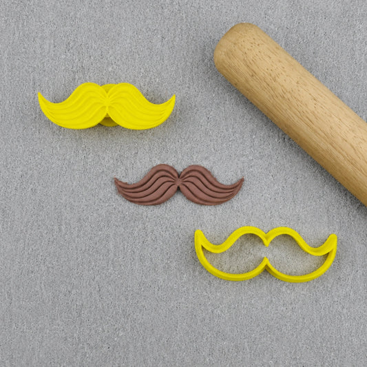 Moustache Embosser and Cutter Set - Custom Cookie Cutters