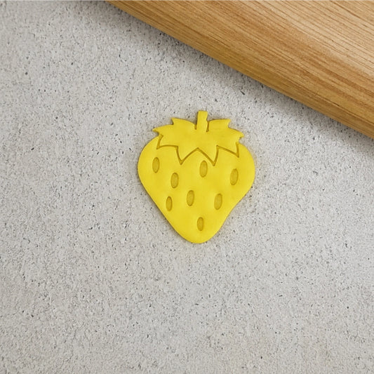 Strawberry Embosser and Cutter - Custom Cookie Cutters