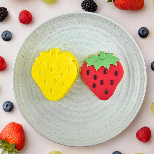 Strawberry Embosser and Cutter - Custom Cookie Cutters