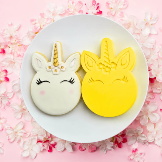 Unicorn Debosser and Cutter Set - Custom Cookie Cutters