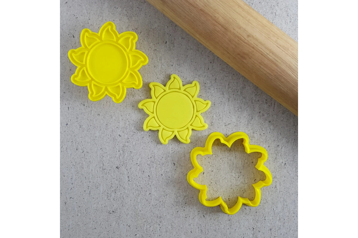 Sun Mini Cutter and Embosser Set - Custom Cookie Cutters