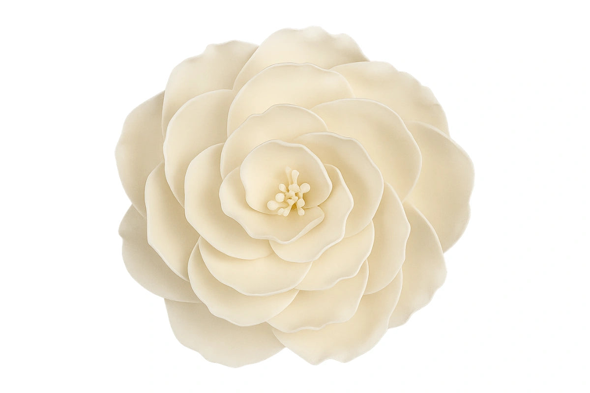 Ivory Single Large Briar Rose - Sweet Sugar Flowers