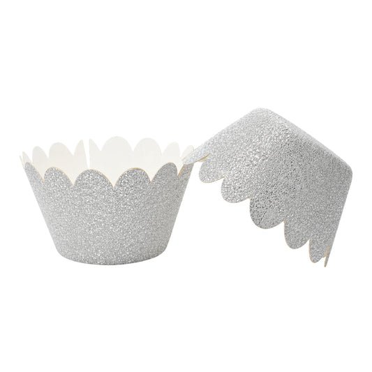 Silver Cake Wraps - Cake Decorating Tools - Pack of 12 - Iconic Glitter