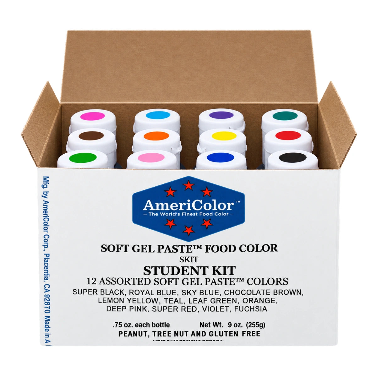 Soft Gel Paste 12 Colour Student Kit 0.75oz - Americolor