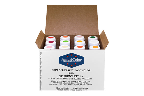 Soft Gel Paste 12 Colour Student Kit 2 0.75oz - Americolor