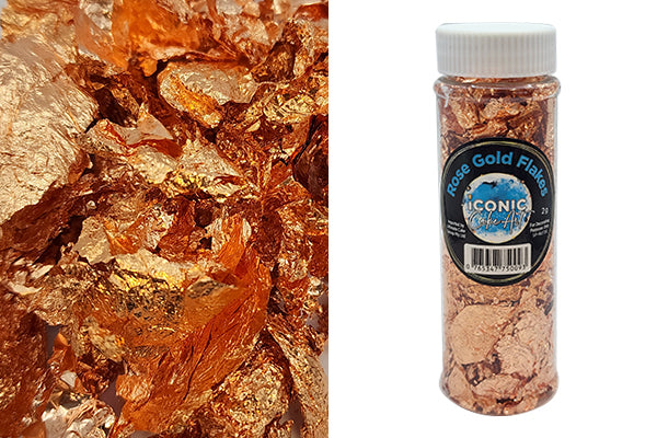 Rose Gold Flakes 2g - Iconic Cake Art