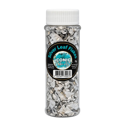 Silver Flakes 2g - Iconic Cake Art