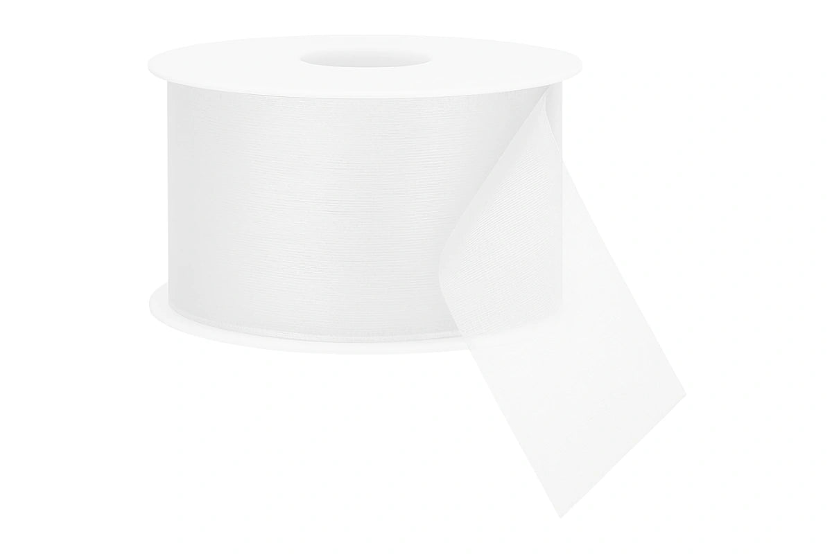 White Organza Ribbon - Sold Per Meter 50mm - My Dream Cake
