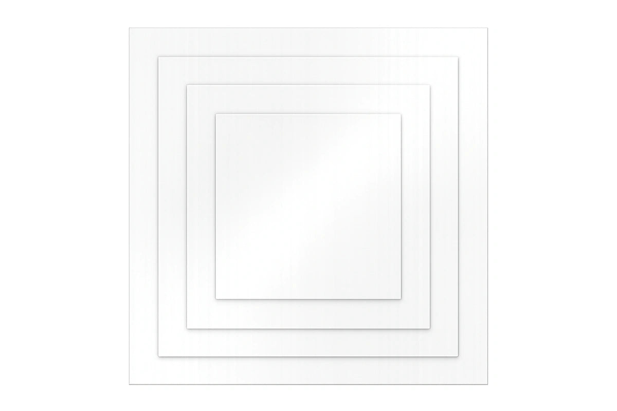 Ganache Lid Set - Square (6,8,10,12)-Sharp Edge - Cake Decorating Tools (4 Pack) - Gateau Art