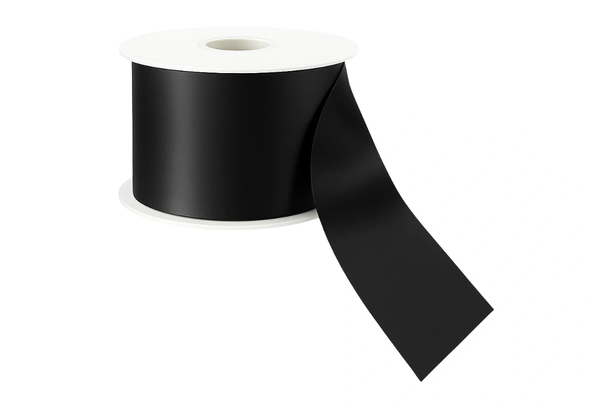 Black Satin Ribbon Double Sided 38mm - My Dream Cake