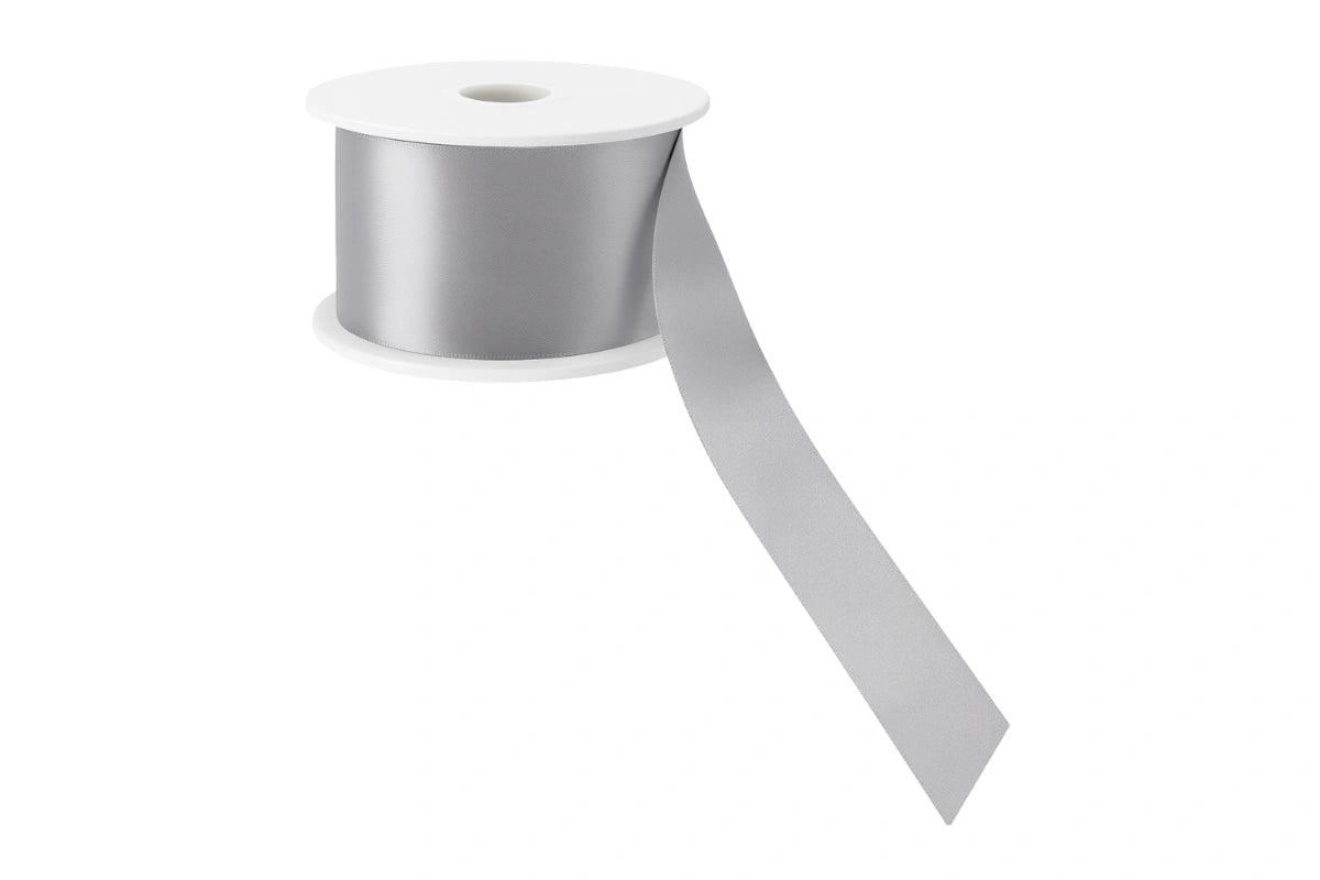 Silver Satin Ribbon Double Sided 22mm - My Dream Cake