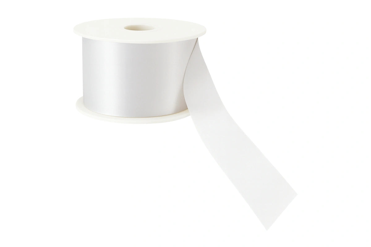 White Satin Ribbon Double Sided 25mm - My Dream Cake