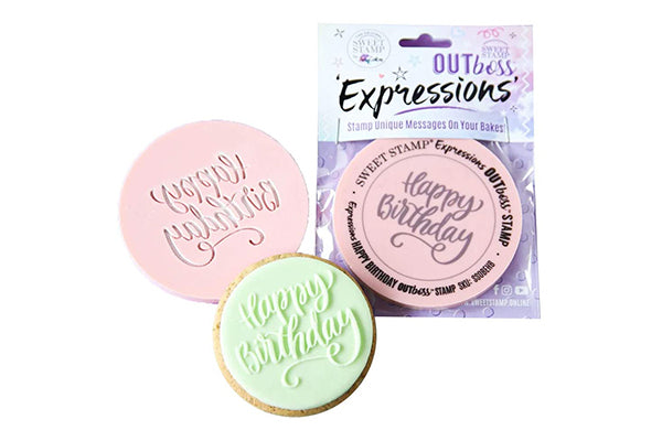 Elegant Happy Birthday - Outboss Expressions - Sweet Stamp